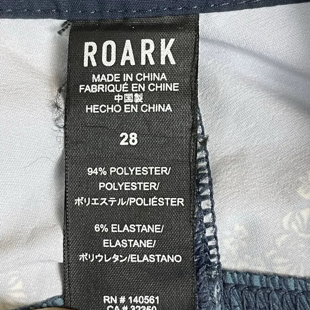 Roark Short Mens 28 Blue Floral The Boatman Drawstring Linerless‎ Boardshort 9